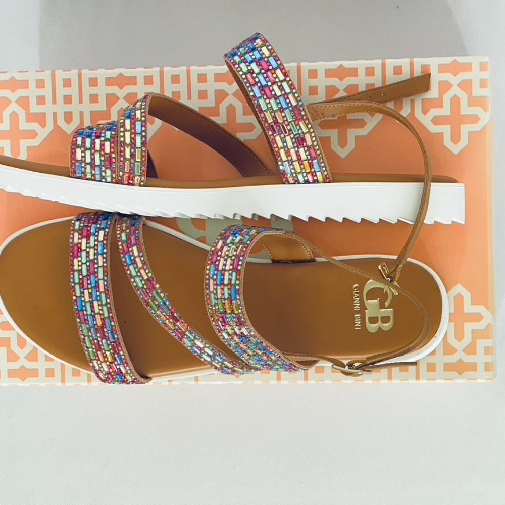 Gianni Bini Lumi-Two Rainbow Sandals -Size 9